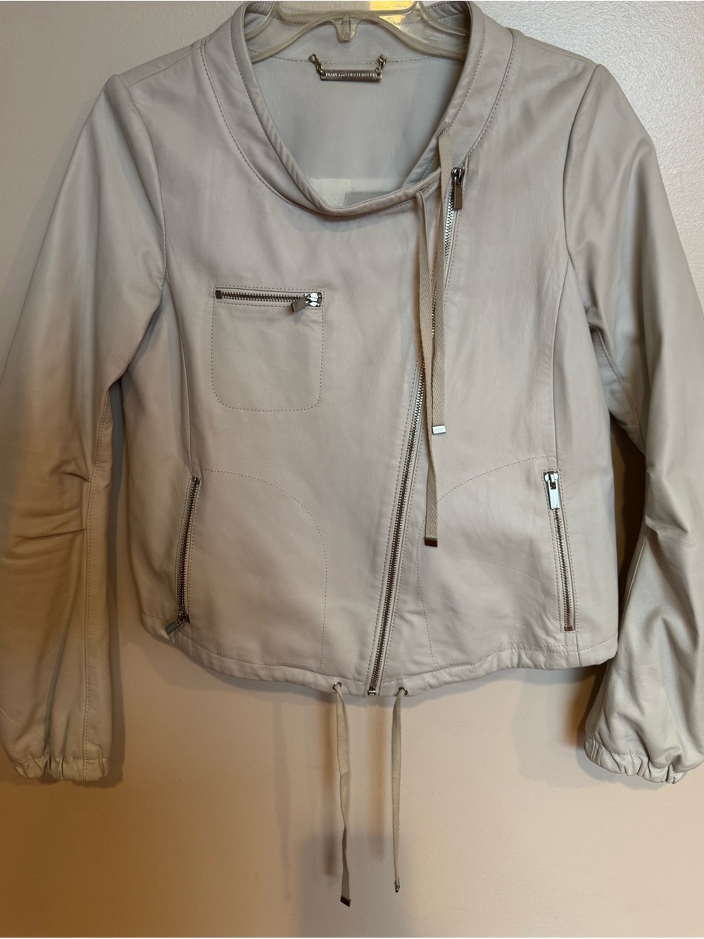 Diane Von Furstenberg Genuine Leather Zip Jacket